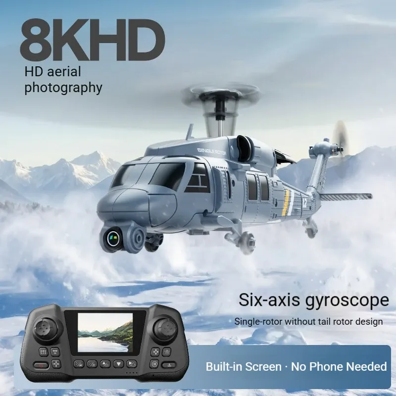 Rc Helicopter Single Rotor - L2-DORN RC Apache Helicopter 8K Aerial