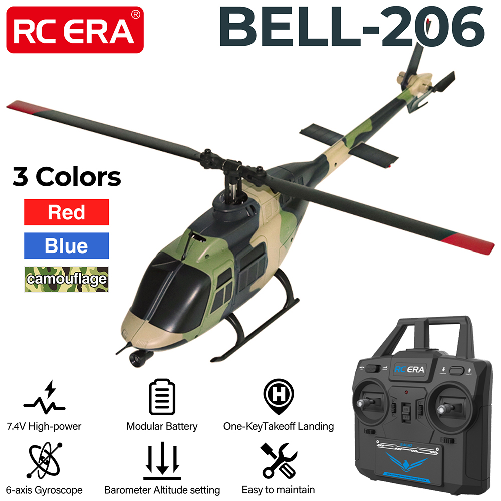 Rc Helicopter Gyro - RC ERA RC Helicopter 1:33 Bell-206