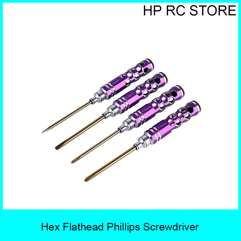 Rc Helicopter Tool Kit - 4pcs Hex Flathead Phillips Screwdriver Set