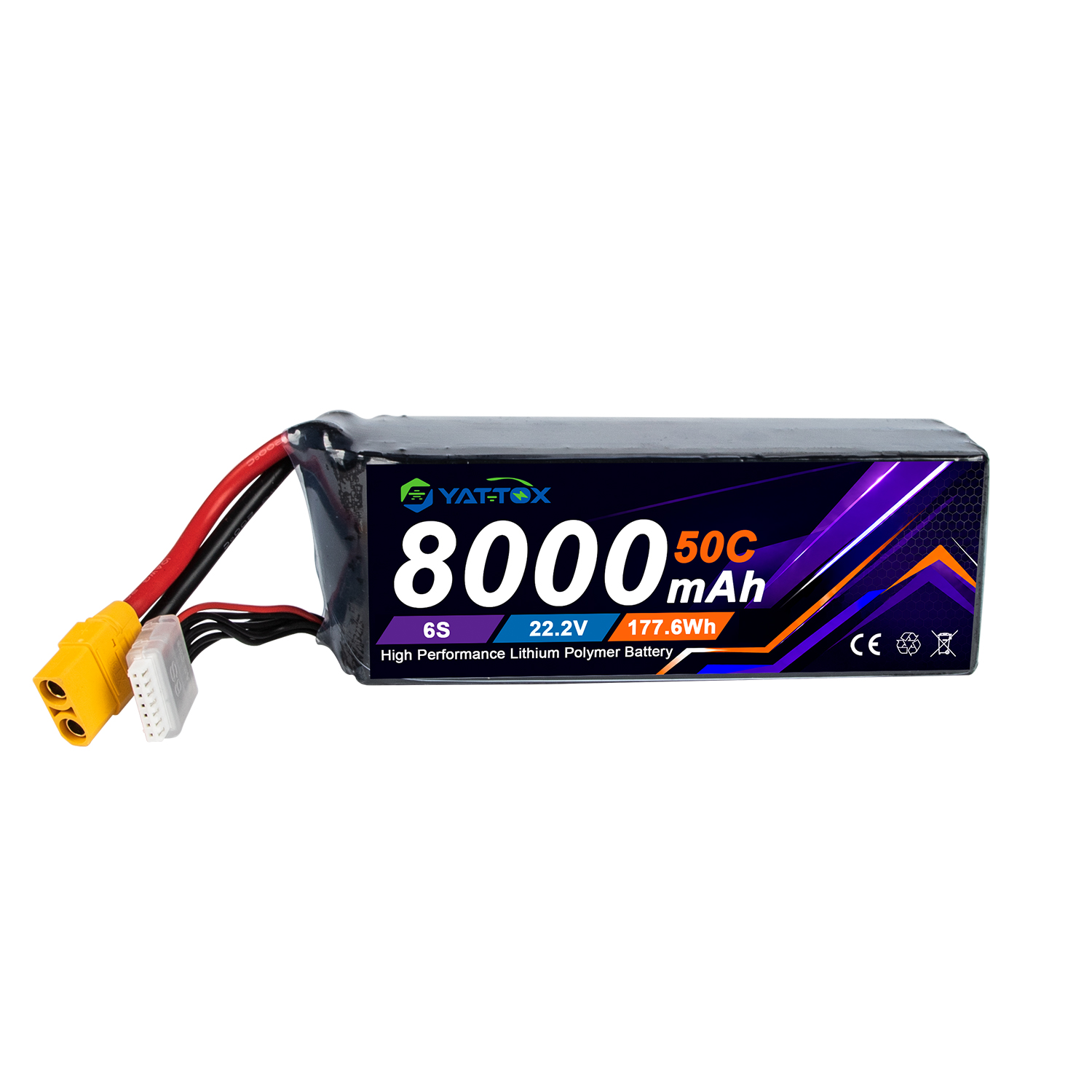 Rc Helicopter Large - Yattox 6S 8000mAh 50C LiPo Battery