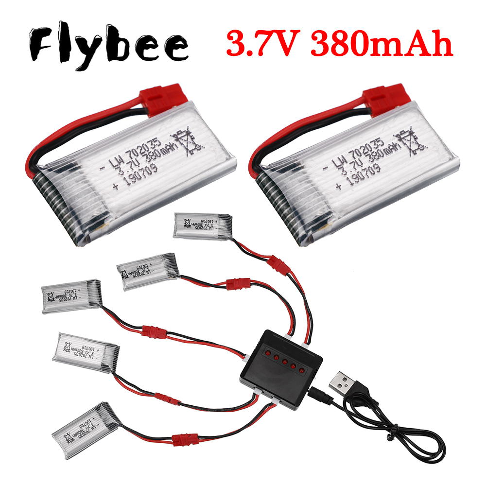 Rc Helicopter Charger - 3.7V 380mAh Lipo Battery With Charger