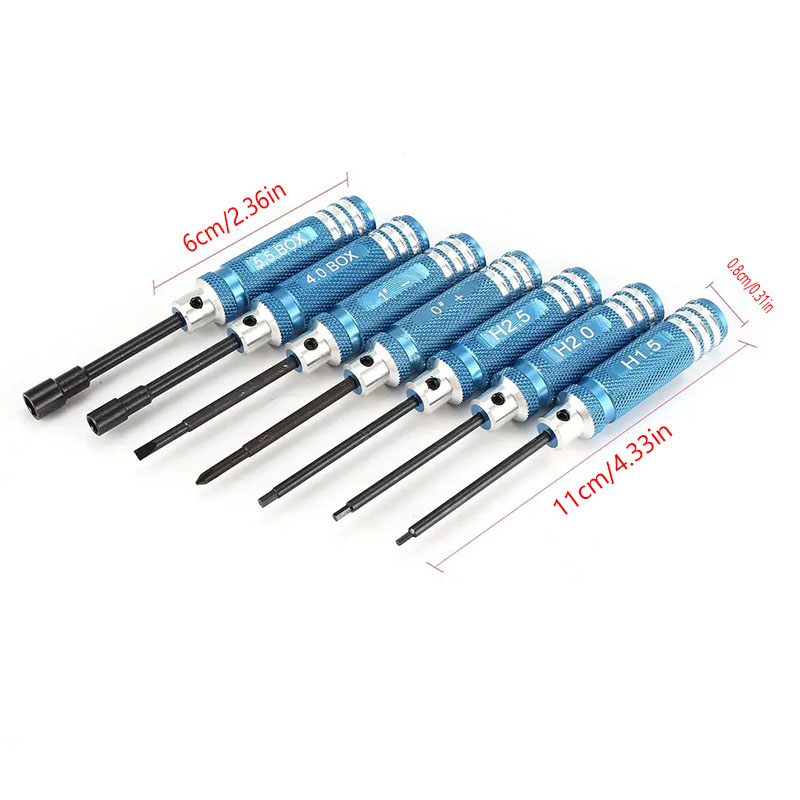 7Pcs 1.5 2.0 2.5mm RC Hex Driv - Rc Helicopter Tool Kit 评论和价格