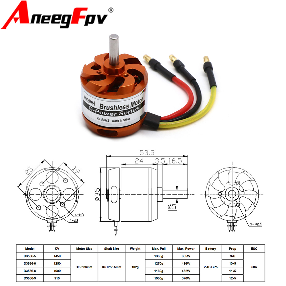 D3536 910KV 1000KV 1250KV 1450 - Rc Helicopter Mini 评论和价格