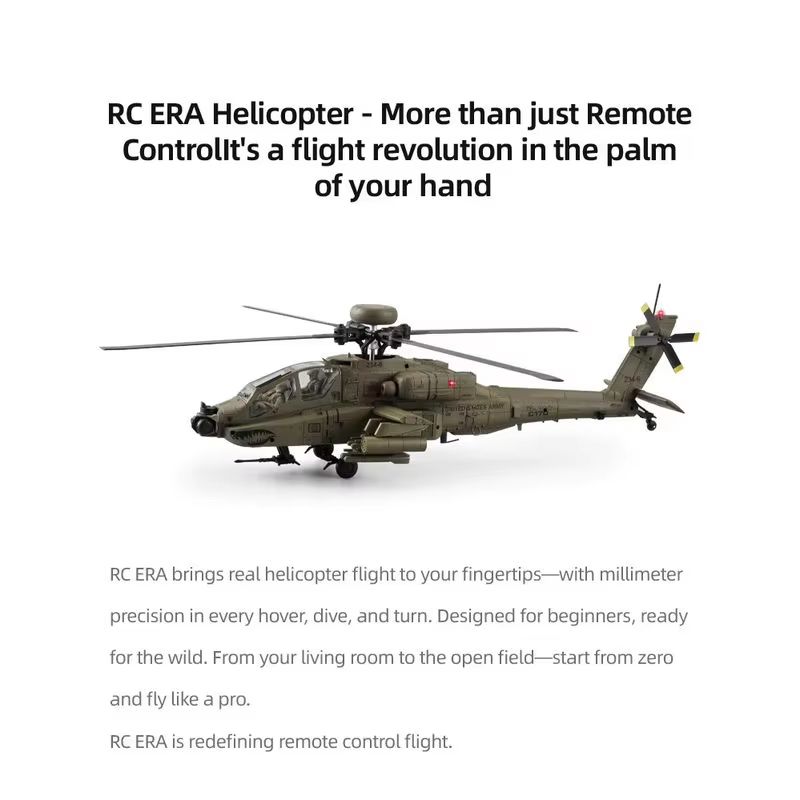 New In Stock Rc Era Ah-64d Apa - Rc Helicopter Single Rotor 评论和价格