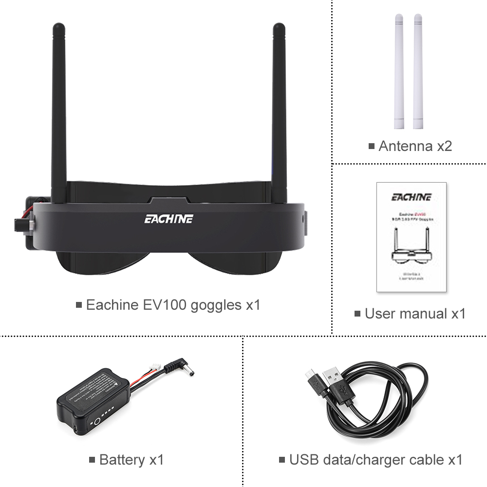 Eachine EV100 720*540 5.8G 72C - Rc Helicopter Case 评论和价格