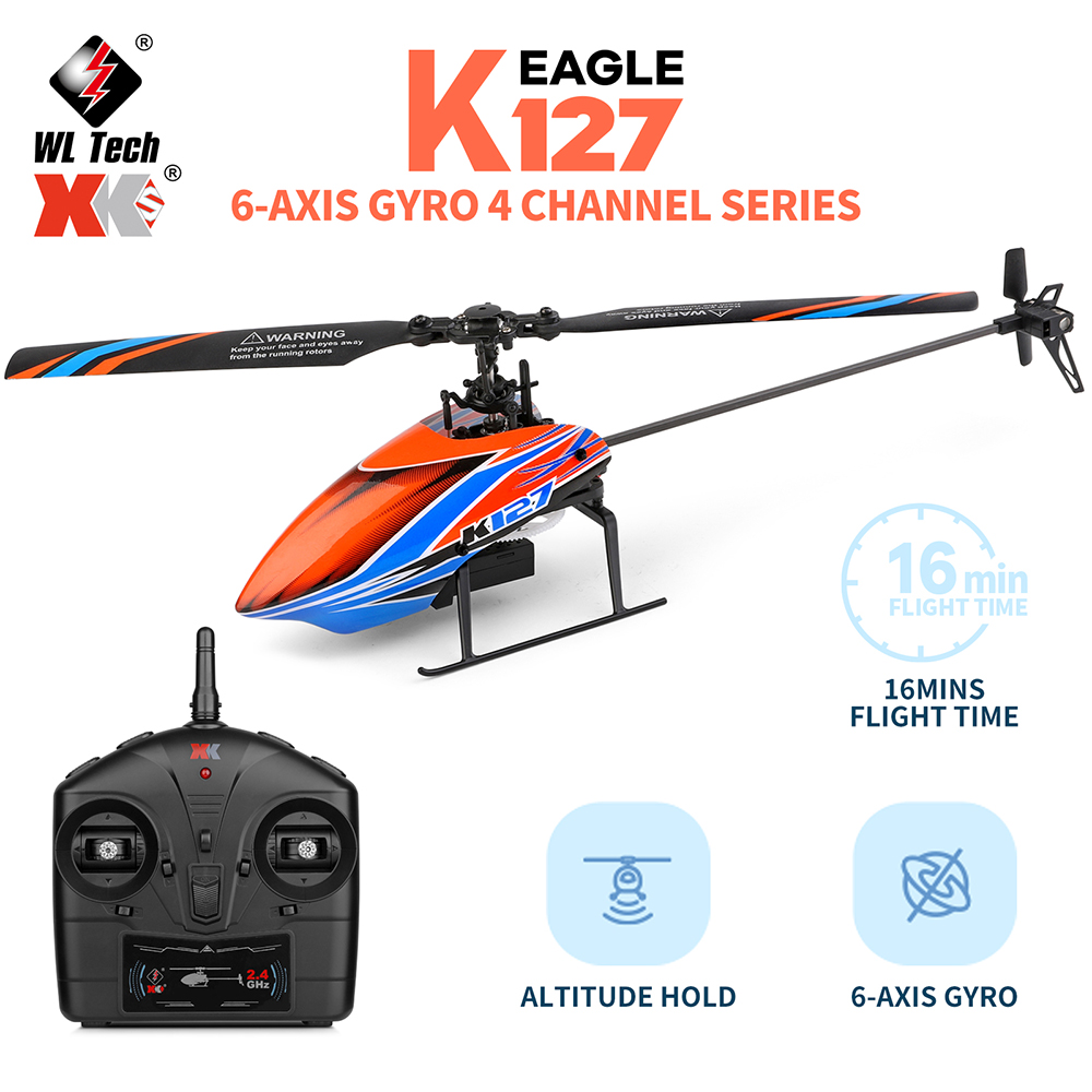 WLtoys XK K127 2.4G 4CH 6-Aixs - Rc Helicopter Gyro 评论和价格