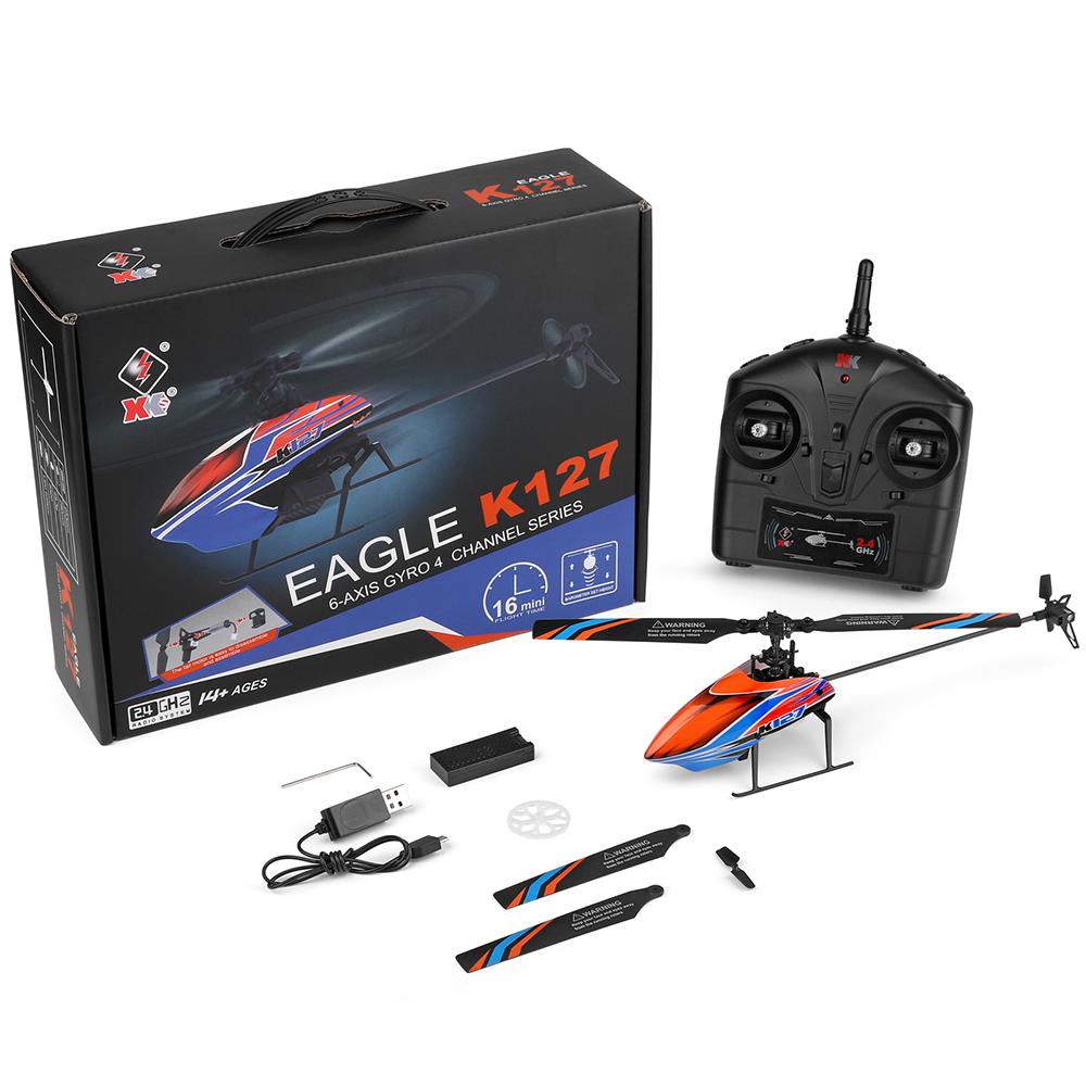WLtoys XK K127 2.4G 4CH 6-Aixs - Rc Helicopter Gyro 评论和价格
