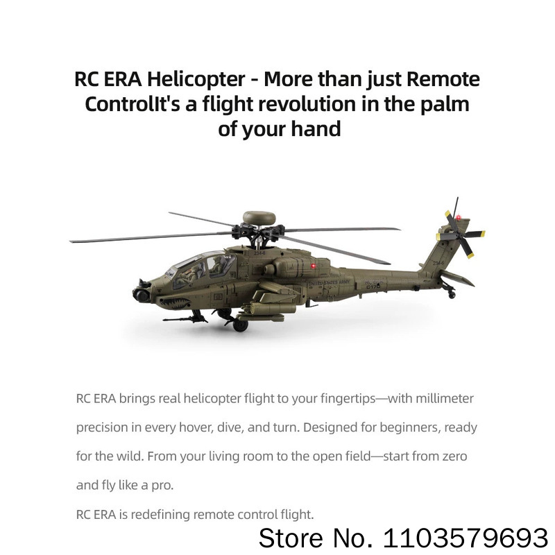 Rc Era Rc Helicopter Ah 64d Ap - Rc Helicopter Single Rotor 评论和价格