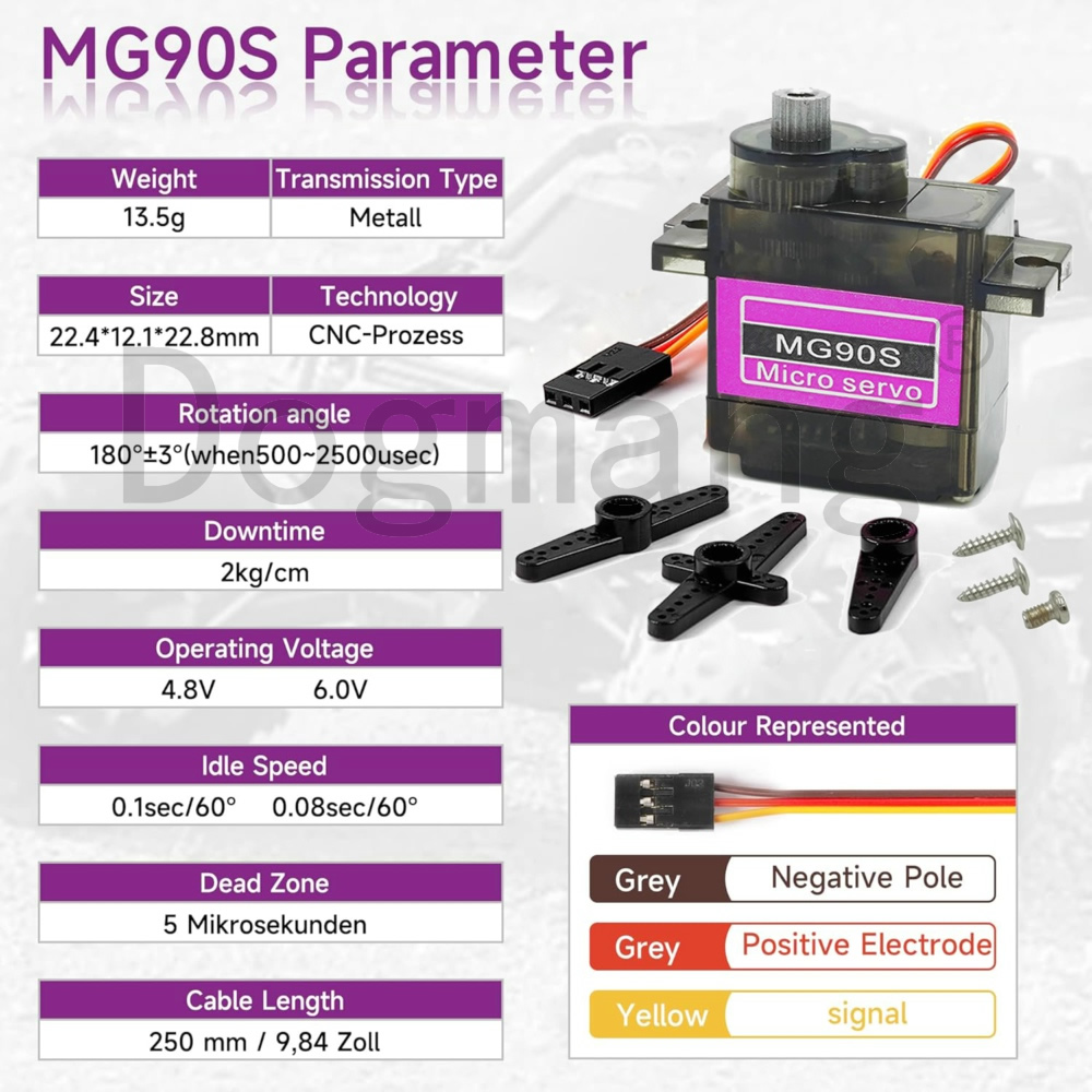 MG90S Servo 1/2/4/10/20/50 Pcs - Rc Helicopter Servo 评论和价格