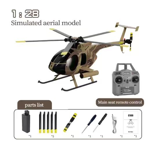 C189 MD500 RC Helicopter 1:28  - Rc Helicopter Nitro 评论和价格